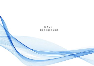 Soyut pürüzsüz modern mavi renk dalgası arkaplan vektörü