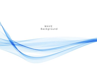 Soyut pürüzsüz modern mavi renk dalgası arkaplan vektörü
