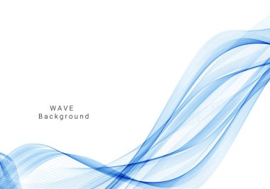 Pürüzsüz mavi dekoratif dalga tasarım arka plan vektörü