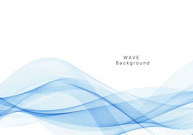 Soyut pürüzsüz modern mavi renk dalgası arkaplan vektörü