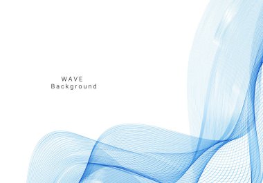 Soyut renkli vektör arkaplanı, mavi dalga tasarım vektörü
