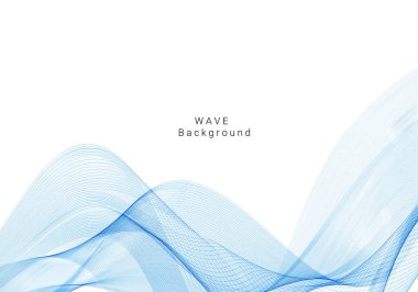 Soyut pürüzsüz modern mavi renk dalgası arkaplan vektörü