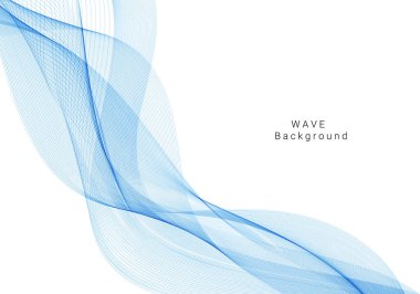 Pürüzsüz mavi dekoratif dalga tasarım arka plan vektörü