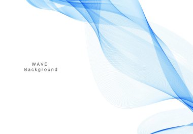 Soyut renkli vektör arkaplanı, mavi dalga tasarım vektörü