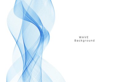 Pürüzsüz mavi dekoratif dalga tasarım arka plan vektörü