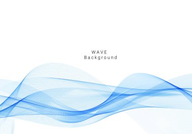 Soyut renkli vektör arkaplanı, mavi dalga tasarım vektörü