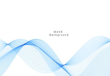 Pürüzsüz mavi dekoratif dalga tasarım arka plan vektörü