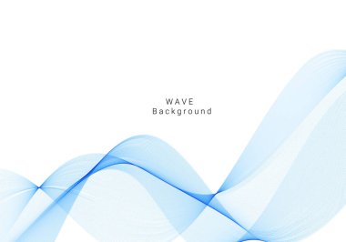 Soyut renkli vektör arkaplanı, mavi dalga tasarım vektörü