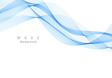 Soyut pürüzsüz modern mavi renk dalgası arkaplan vektörü