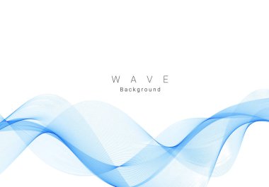 Soyut pürüzsüz modern mavi renk dalgası arkaplan vektörü