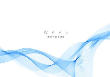 Pürüzsüz mavi dekoratif dalga tasarım arka plan vektörü