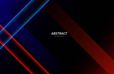 Soyut geometrik modern dekoratif renkli neon efekt tasarım pankart arka plan vektörü