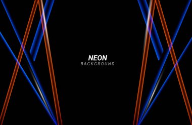 Abstract geometric pattern elegant neon eefect shiny background vector 