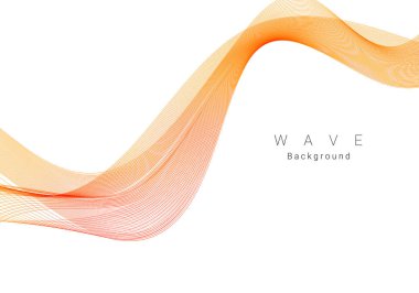 Soyut modern dinamik stil kırmızı ve sarı desenli dalga pankart arka plan vektörü