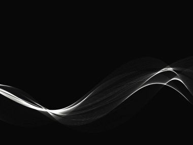 Koyu arkaplan vektöründe gümüş akışı tasarımı