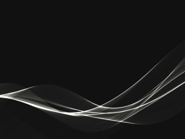 Koyu arkaplan vektöründe gümüş akışı tasarımı