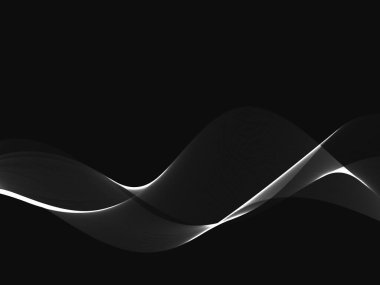 Koyu arkaplan vektöründe gümüş akışı tasarımı