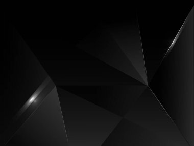 Koyu geometrik siyah soyut arkaplan zarif tasarım şablon vektörü