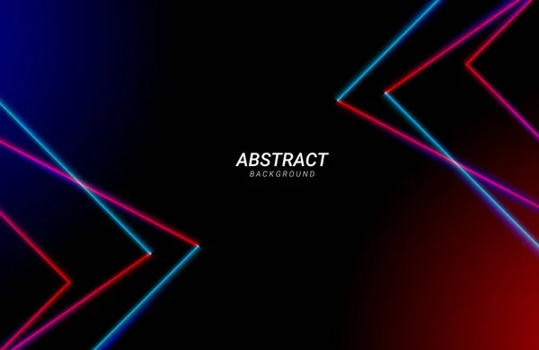 Astratto Geometrico Moderno Decorativo Colorato Effetto Neon Design Banner Modello — Vettoriale Stock