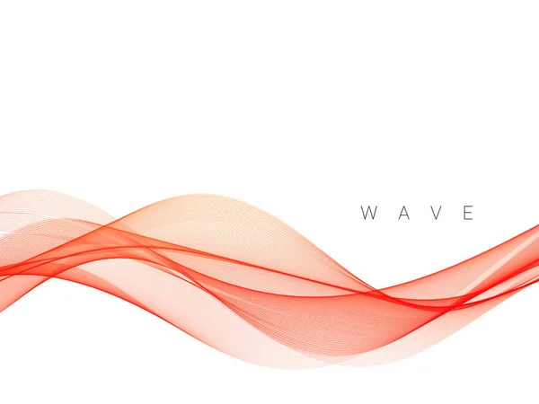 Abstract Modern Dynamic Stylish Red Yellow Decorative Pattern Wave Banner — Stock Vector