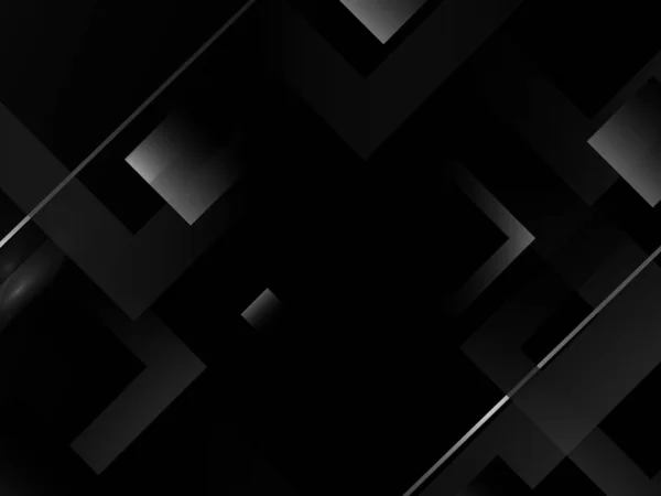 Koyu Geometrik Siyah Soyut Arkaplan Zarif Tasarım Şablon Vektörü — Stok Vektör