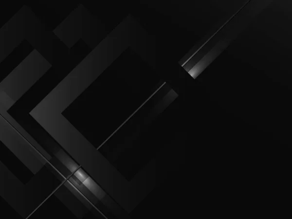 Dunkel Geometrisch Schwarz Abstrakt Hintergrund Elegant Design Muster Vektor — Stockvektor