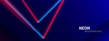 Soyut geometrik çekici parlak neon efekt illüstrasyon modeli arkaplan vektörü