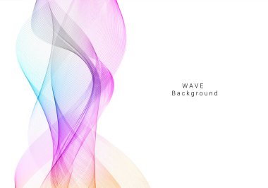 Renkli dinamik dalga tasarımı stil arkaplan vektörü