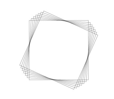 Beyaz arkaplan vektöründe siyah element yuvarlanmış tasarım 