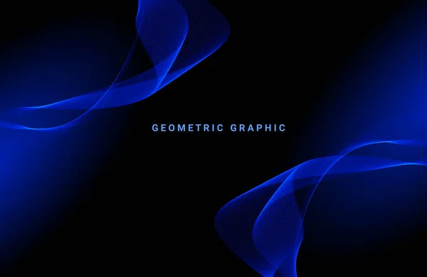 Αφηρημένη Γεωμετρική Μοντέρνα Κομψή Ομαλή Φόντο Σκούρο Banner — Διανυσματικό Αρχείο