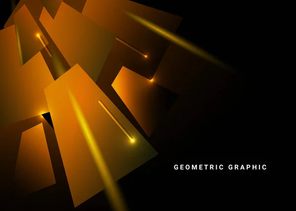 Abstract Geometric Modern Stylish Smooth Dark Banner Background Vector — Stockový vektor