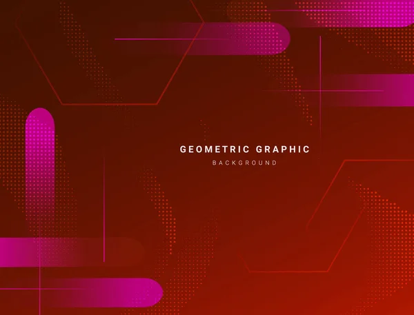 Résumé Géométrique Dynamique Design Coloré Fond Vecteur — Image vectorielle