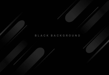 Karanlık konsept tasarımı siyah geometrik arkaplan vektörü