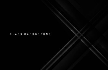 Karanlık konsept tasarımı siyah geometrik arkaplan vektörü