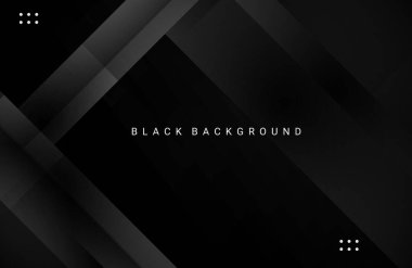 Karanlık konsept tasarımı siyah geometrik arkaplan vektörü
