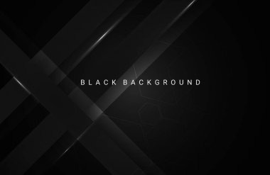 Karanlık konsept tasarımı siyah geometrik arkaplan vektörü