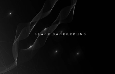 Karanlık konsept tasarımı siyah geometrik arkaplan vektörü