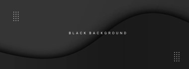 Karanlık konsept tasarımı siyah geometrik arkaplan vektörü