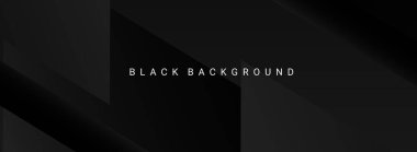 Karanlık konsept tasarımı siyah geometrik arkaplan vektörü