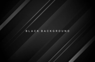 Karanlık konsept tasarımı siyah geometrik arkaplan vektörü