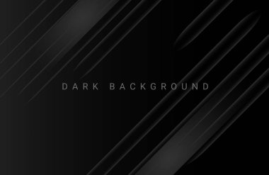 Karanlık konsept tasarımı siyah geometrik arkaplan vektörü