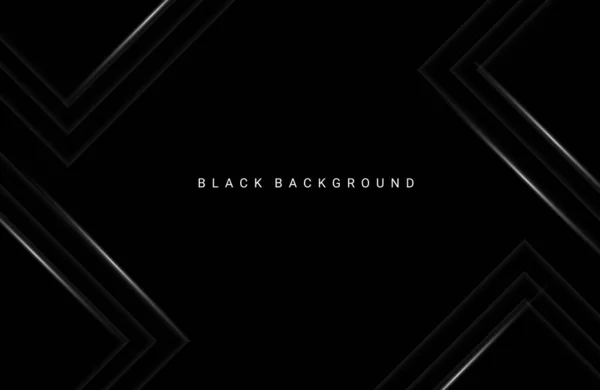 Oscuridad Concepto Diseño Negro Geométrico Fondo Vector — Vector de stock