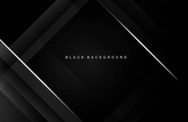 Karanlık Konsept Tasarımı Siyah Geometrik Arkaplan Vektörü — Stok Vektör