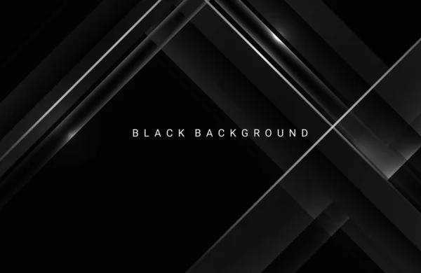 Concept Obscurité Design Noir Géométrique Fond Vecteur — Image vectorielle