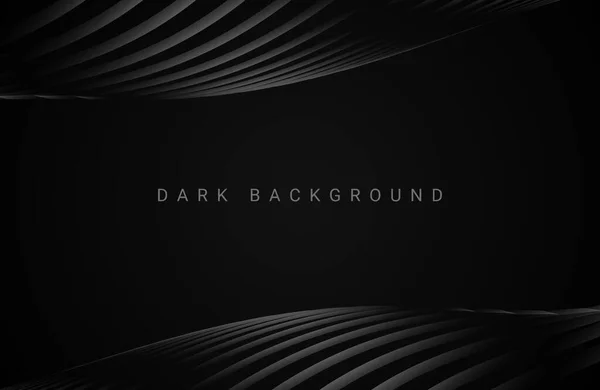 Karanlık Konsept Tasarımı Siyah Geometrik Arkaplan Vektörü — Stok Vektör