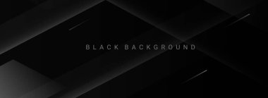 Karanlık konsept tasarımı siyah geometrik arkaplan vektörü