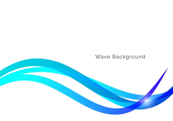 Abstract Stylish Blue Wave Design Background Vector — Vetor de Stock