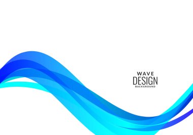 abstract stylish blue wave design background vector