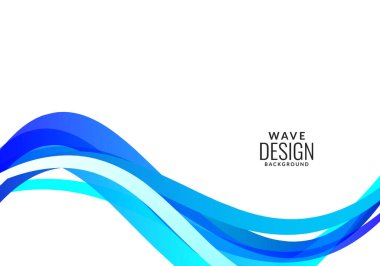abstract stylish blue wave design background vector