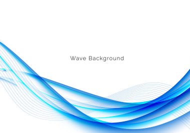 abstract stylish blue wave design background vector